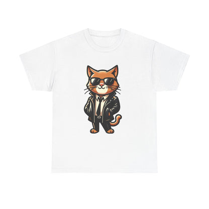 Cool Cat Tee - Cat T-shirt - Kitten Shirt - Gift for Pet Lover - Cat Lover Shirt - Cool Cat Graphic Cotton Tee- Classy Cat Shirt