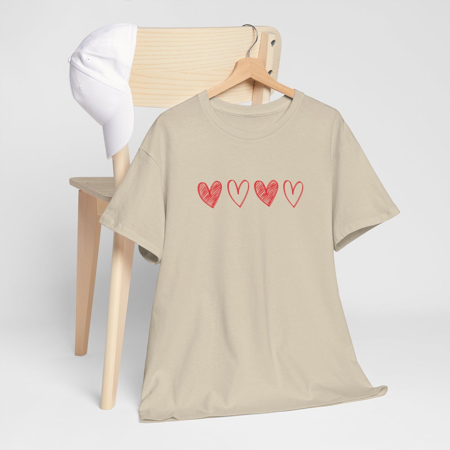 Heart Pattern T-shirt - Love Tee