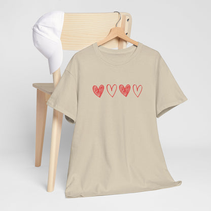 Heart Pattern T-shirt - Love Tee