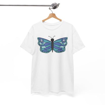 Blue Monarch Butterfly T-shirt - Vibrant Butterfly T-shirt