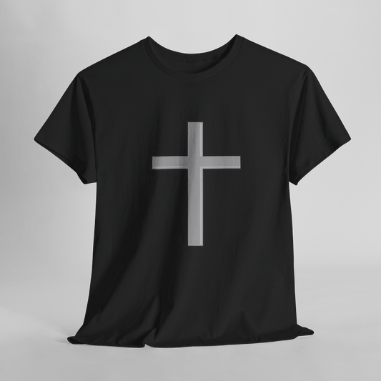 Trendy Gray Cross T-Shirt | Casual & Stylish