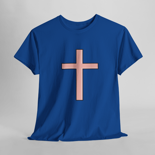 Trendy Pink Cross T-Shirt | Casual & Stylish