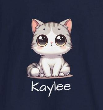 Cat Cartoon Kids Tee - Personalized Children's Tshirt