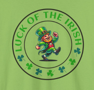 Luck of the Irish Leprechaun St. Patrick's Day T-shirt - Green Irish Luck Tee