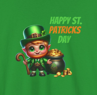 Happy St. Patrick's Day T-shirt - Green Irish Shamrock Clover Tee