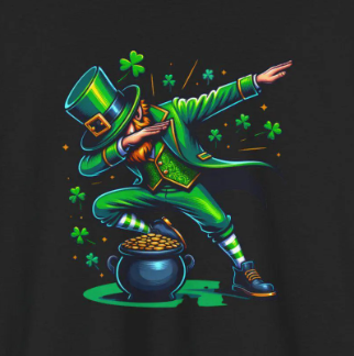 Dancing St. Patrick's Day Leprechaun Tee - Lucky Leprechaun St. Paddy's Shirt